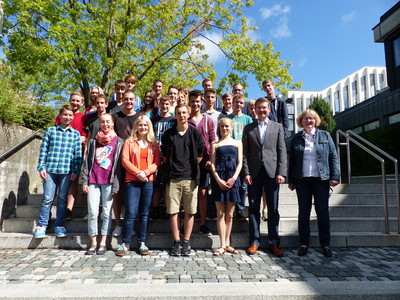 Mit Sch�lern des Gymnasium Friedberg