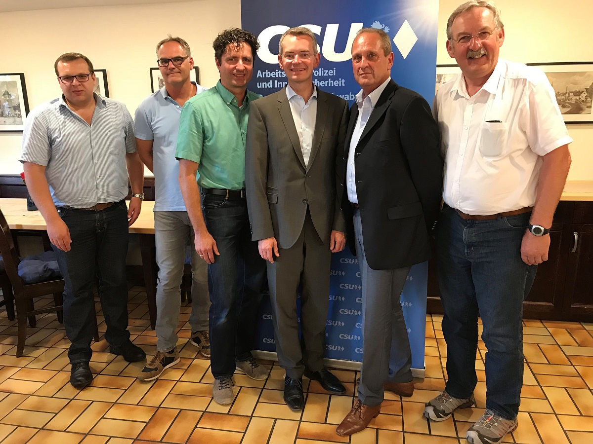 v.l.n.r.: Wolfgang Stolz, Bernd Gb, Udo Dreher, Peter Tomaschko Josef Bauer und Karl Hoe