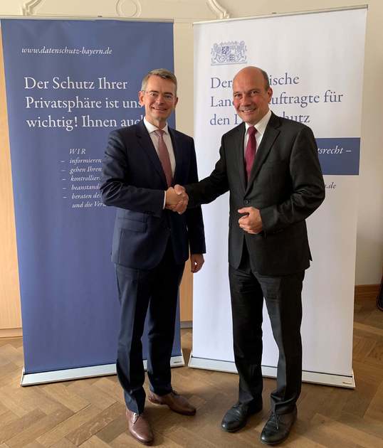 Peter Tomaschko (links) mit Prof. Dr. Thomas Petri, Bayerischer Landesbeauftragter fr den Datenschutz